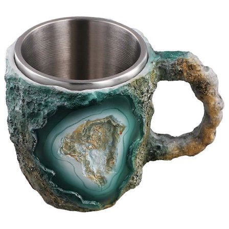 Elegant Lyxig Mineral Kristall Kaffemugg, Färgglad Kristallmugg Genomskinlig Kaffemugg, för Hemmakontor