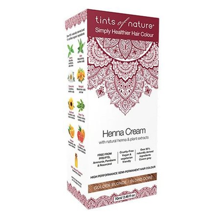 Tints of Nature Hårfarve Henna Creme Golden Blonde 70 ml, Hår, Hårfarve