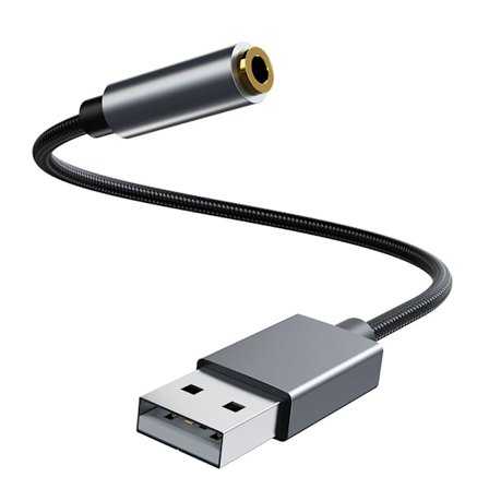 USB-A till AUX-kabel 3,5 mm 30 cm