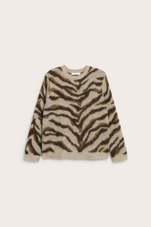 Kappahl | Sweter z wzorem w tygrysa | Beżowy