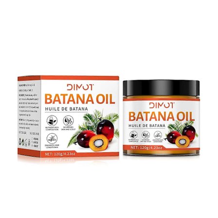 Rå Batanaolje for hårvekst, økologisk, 100 % ren Batanaolje hårmaske reparerer tørt, skadet og splittet hår, forebygger hårtap, styrker og gir næring
