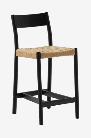 Kave Home - Barstol - yalia 2-pakning - Svart - Barstoler & -krakker - Fra Homeroom