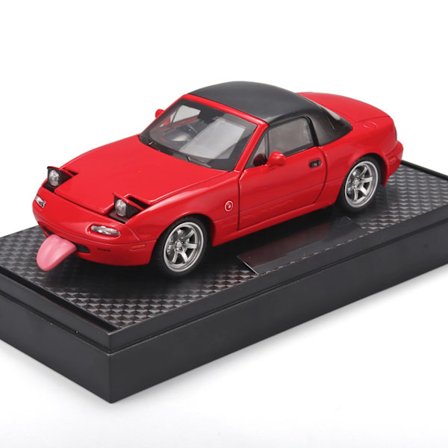 Mazda Miata MX5 leluauto 1/32 painevalettu malliauto, leluauto 4–7-vuotiaille lapsille, Miata-lahja 3–5-vuotiaille pojille, vedettävä kauko-ohjattava 