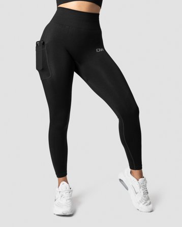 ICANIWILL - Define Seamless Pocket Tights Black- Training Strumpfhose - Damen - ICIW