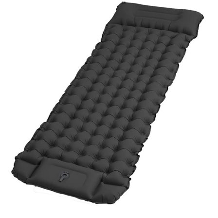 Selvopustende Liggeunderlag, Vandafvisende Campingmadras, Udendørs Ultralet Luftmadras med Fodpumpe_TF_TF
