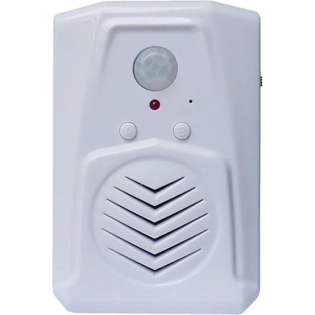 PIR Infraröd Rörelsesensor, Pro Edition med Multi-Track Uppspelning. Ladda ner dina egna MP3-ljudfiler för att spela upp tal, musik eller ljudeffekter