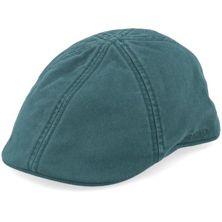 Stetson - Grön flatcap Keps - Texas Cotton Petrol Green Flat Cap @ Hatstore