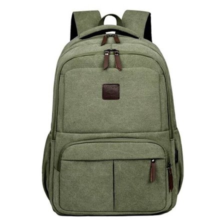 Män Ryggsäck Laptop Skolväska Teen Retro Mochila Casu Ryggsäck green