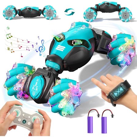 Elefanttiohjaus RC Stunt Auto Leikkiautoja Lapsille 8-12-vuotiaille, 4WD 2.4Ghz Käsin Ohjattava Kaukosäädin Twist Auto Off Road 3