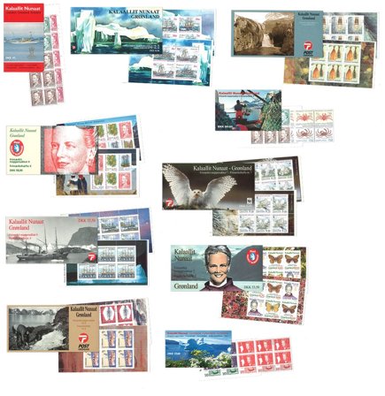 Grønland 1989-2002 - AFA H-1-H-10 - 10 frimærkehæfte - Postfrisk