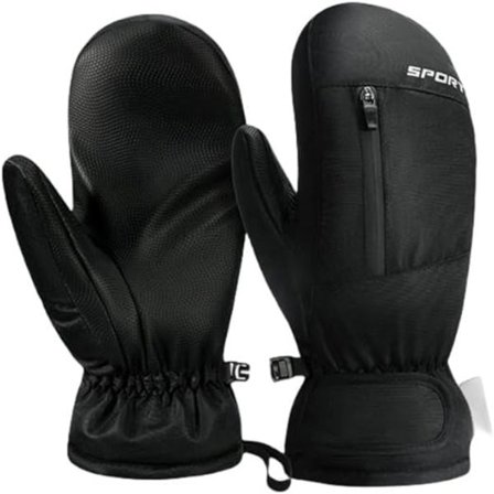 Vandtætte skihandsker til kvinder, mænd og teenagere - Vinterhandsker til koldt vejr med varme lynlåslommer