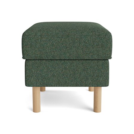 Vitra Hygge Grøn Puf - Komfortabel Fodskammel/Sidebord - 52x46x43cm - Spånplade, Fyrretræ, Metalfjedre, Koldskum
