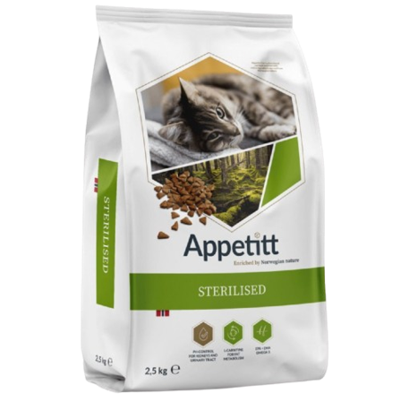 APPETITT - Cat Sterilised 2,5 kg - Katt - Kattefôr & kattemat - Tørrfôr for katt - ZOO.no