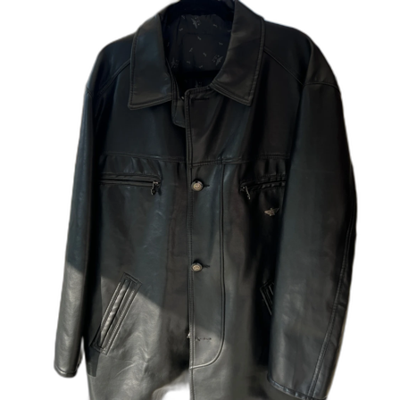 Svart skinnjacka från Avirex - Large
