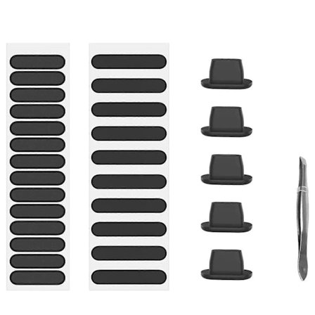 Mesh Høyttaler Anti-Støv Selvklebende Deksel Inkludert Støvplugg & Pinsett for Telefon 16 15 Støvtette Klistremerker Beskyttere