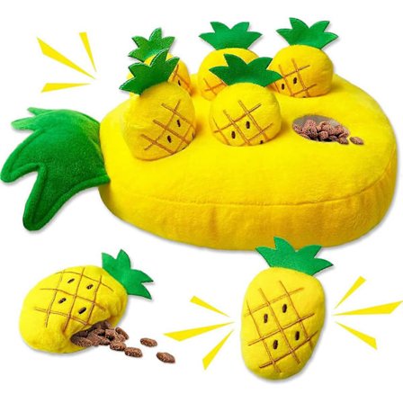 2022 Opgraderede Gemmelege Hundepuslespil Legetøj, Interaktive Plys Hundelegetøj med Pivelyd til at Gemme Godbidder til Små og Mellemstore Hunde me