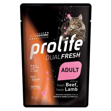 Prolife Dual Fresh Manzo E Agnello Freschi Cibo Umido Per Gatti
