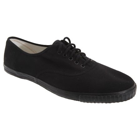 Dek Vuxen Unisex Snörning Canvas Gym Plimsolls 10 UK Svart