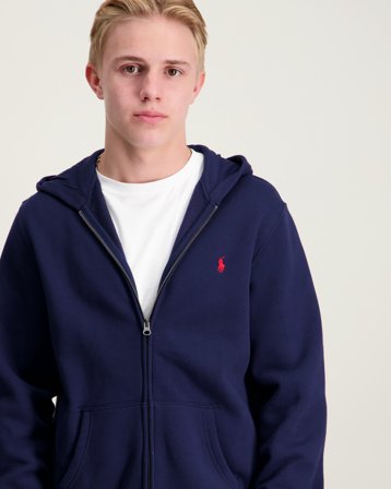 Polo Ralph Lauren Fleece zip hoodie Niebieski Bluzy z kapturem Chłopiec - Kids Brand Store