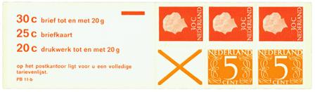 Holland 1972 - Frimærkehæfte NVPH PB11bF - Postfrisk