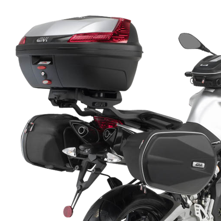 Givi TE Easylock Soft Side Bag Rack - Aprilia Shiver 750 2010-2019