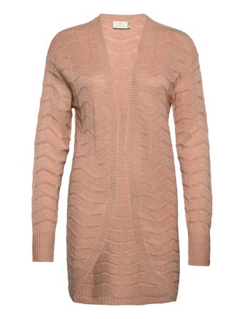 Kaemria Knit Cardigan Strikket Trøje Cardigan Lyserød Kaffe
