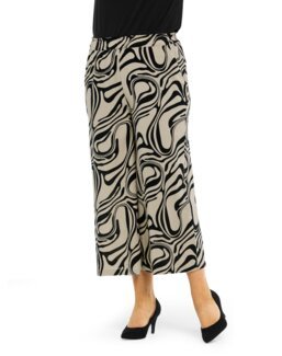 7/8-pituiset kuviolliset housut beige-48/50-Åshild