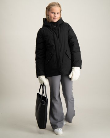 Woolrich SHORT PUFFER JACKET Zwart Jassen Meisjes - Kids Brand Store