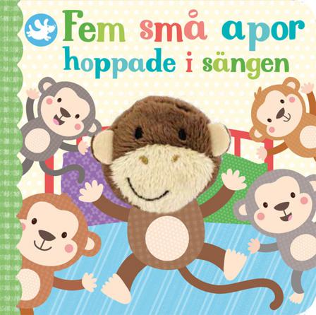 Fem små apor hoppade i sängen - Bok - Board book