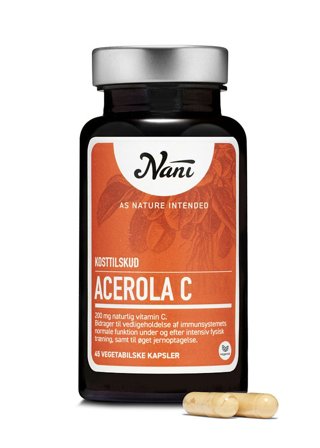 Nani Acerola C Vitamin på Planteform 45 kaps, Helse & Madvarer, Vitaminer, C-vitamin