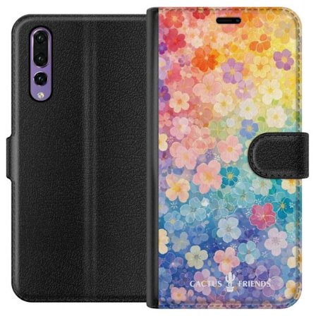 Kompatibelt Lommeboketui til Huawei Huawei P20 Pro Cactus and Friends – RainbowBloom