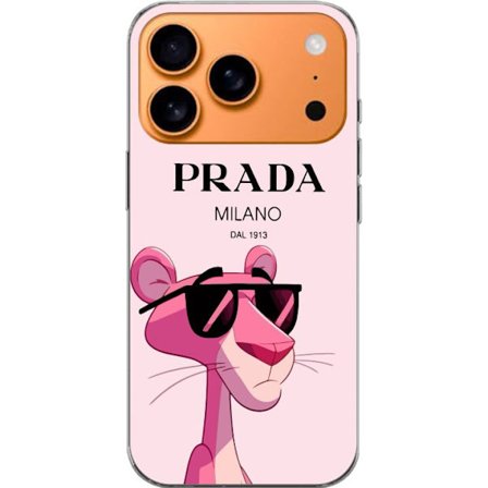 Apple iPhone 17 Pro Gjennomsiktig deksel Prada Rosa Panteren