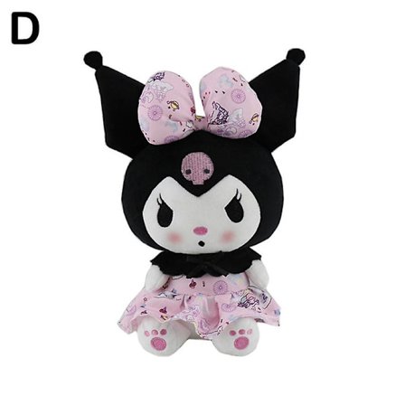 25 cm Kawaii Kuromi plysj, tegneseriefigur, prinsessekjole, søt og myk dukke, gave til jentebarn DB