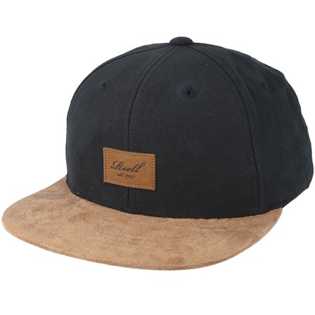 Reell - Černá snapback Kšiltovka - Suede Black Snapback @ Hatstore