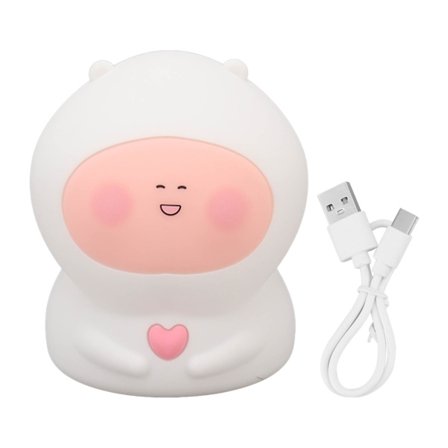 USB Fed Fed Natlampe med Timing Funktion Intelligent Farverig Silikon Natlampe til Teen Girls Soveværelse