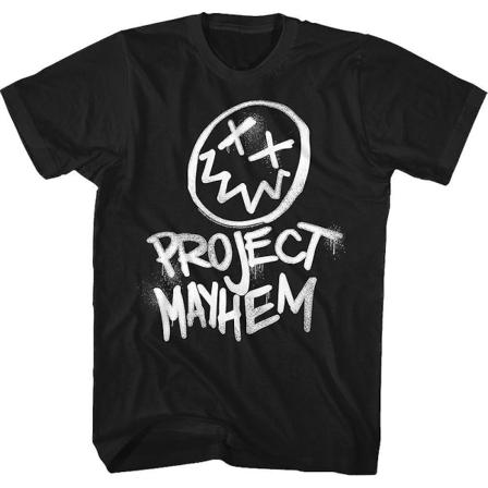 Project Mayhem Graffiti Fight Club T-shirt kläder