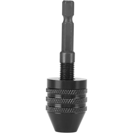 1/4 tums sexkantsskaft Aluminium Nyckellös Borrchuck Collet Adapter Kapacitet kompatibel Elektrisk Skruvmejsel Borr