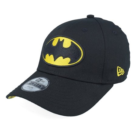 New Era - Black adjustable Czapka Z Daszkiem - Kids DC 9FORTY Batman Black/Yellow Adjustable @ Hatstore
