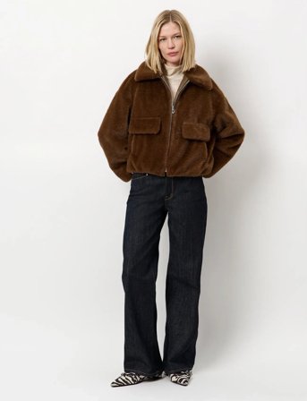 Dante6 Dante6-Entity Faux Fur Bomber Jacket - Brown - 38