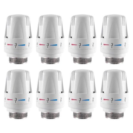 8 st Termostatiska Radiatorventiler Termostat Radiatorventil Ersättningshuvud