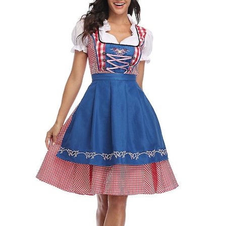 Naisten Oktoberfestin asu Aikuisen Dirndl Saksan perinteinen Baijerin olutfestivaali Fraulein Cosplay palvelijattaren mekkoasu -a