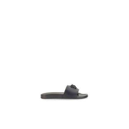 Versace Sandaler Slide The Medusa Sort, Herre Sandaler, Størrelse: 44 EU