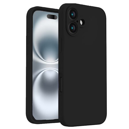 iPhone 16 Matt Svart Skal - Med Kameraskydd