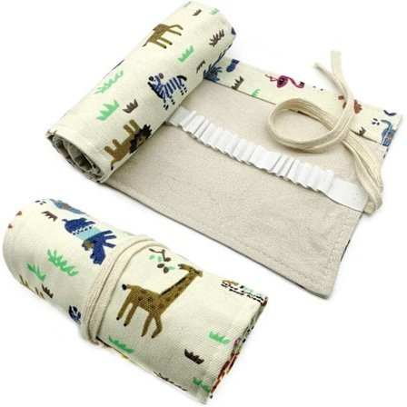 Lerret blyantveske, 72 hull blyantveske, fargeblyantveske multi-