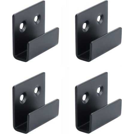 Billede Skinne Kroge Billedeophængning Spejl Klips Spejl Beslag Ophængningssæt, Mat Sort Finish (10MM Indvendig Bredde)