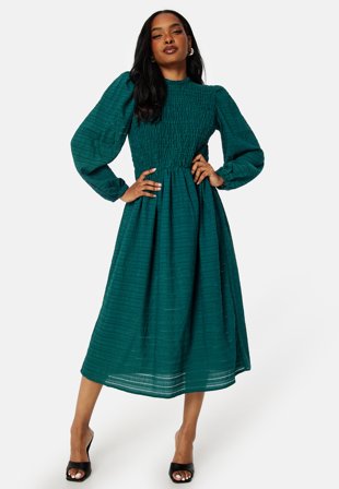 ONLY Julis LS Smock Dress Dark Sea Klær