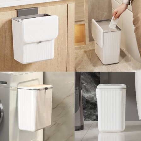 9L Köksavfallshink med lock, hängande/väggmonterad, vattentät kompostbehållare, för husbil/skåp