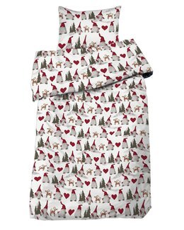 Pussilakanasetti Noel jouluteema 2-osainen Valkoinen