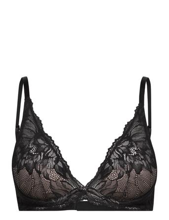 Lght Lined Plunge Lingerie Bras & Tops Plunge Bras Svart Calvin Klein