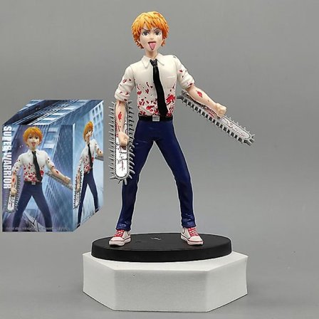 19cm Motorsåg Man Denji Anime Figur Power/denji Action Figur Motorsåg Man Denji Figurine Vuxen Samlarobjekt Modell Docka Leksak Present C